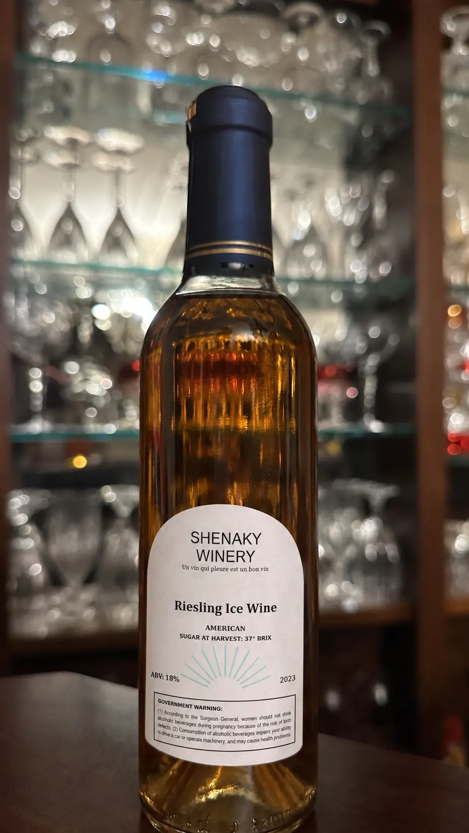 Shenaky Winery 2023 Riesling Ice Wine bottle