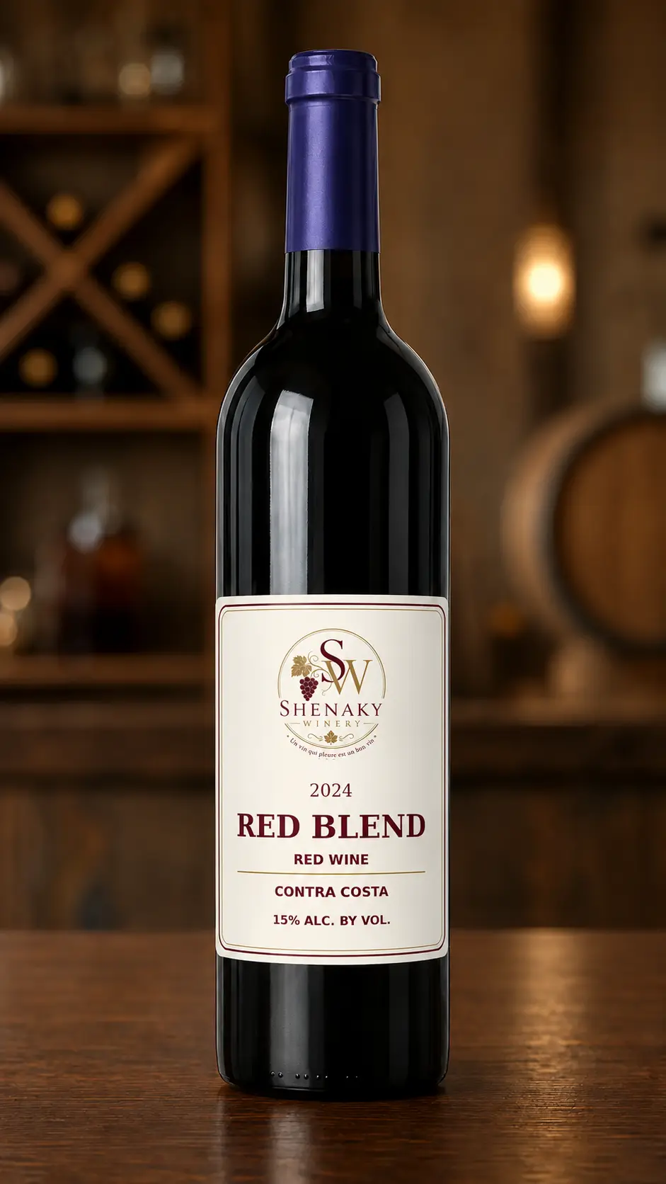 Shenaky Winery 2024 Red Blend bottle